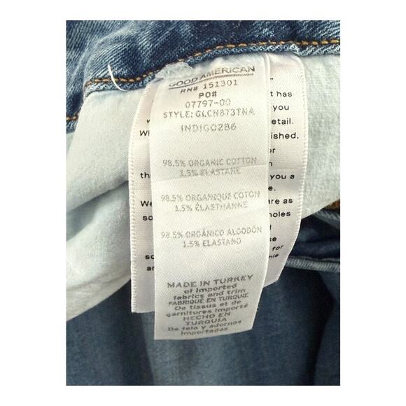 Good American Good Legs Distressed Women’s Plus Sized 26 Crop‎ Ankle Jeans - Picture 5 of 8